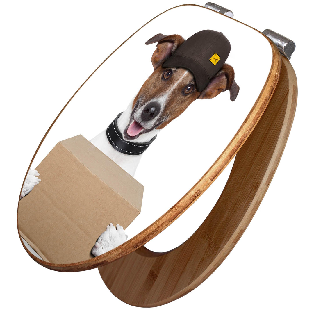 banjado Design WC Sitz Bambus Absenkautomatik 45,8x37,5cm - Toilettendeckel mit Absenkautomatik Holz