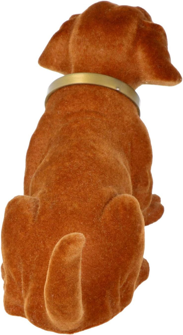 RAKSO Wackel Dackel Figur Hund Dackel Wackelfigur H 10 cm klein sitzend mit Wackelkopf Gartendeko Ga