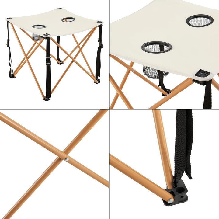 casa.pro Gartenmöbelset Banzi 3-TLG. Campingset 2 Stühle und Tisch faltbares Picknickset aus Textilg