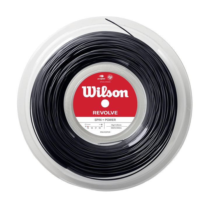 Wilson Unisex-Adult Revolve Tennis String Racket 15G Schwarz, 15G Schwarz