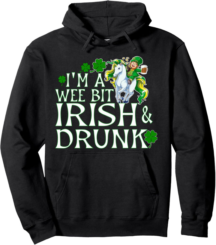 I'm a Wee Bit irish St Patricks Day Shirt Irish Gift Pullover Hoodie