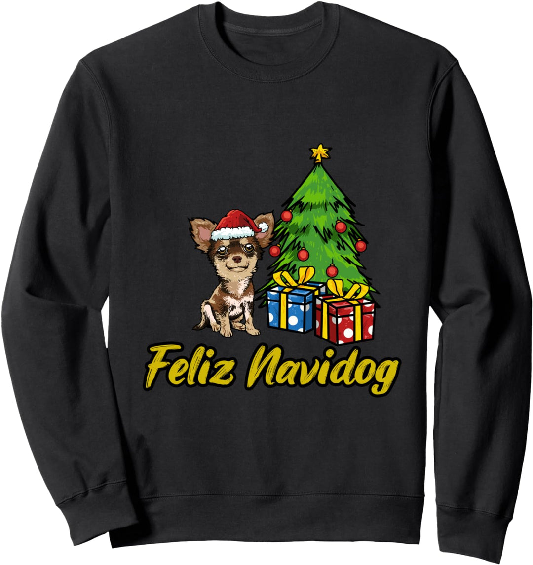 Feliz Navidog Chihuahua Geschenk Hunde Weihnachts Sweatshirt