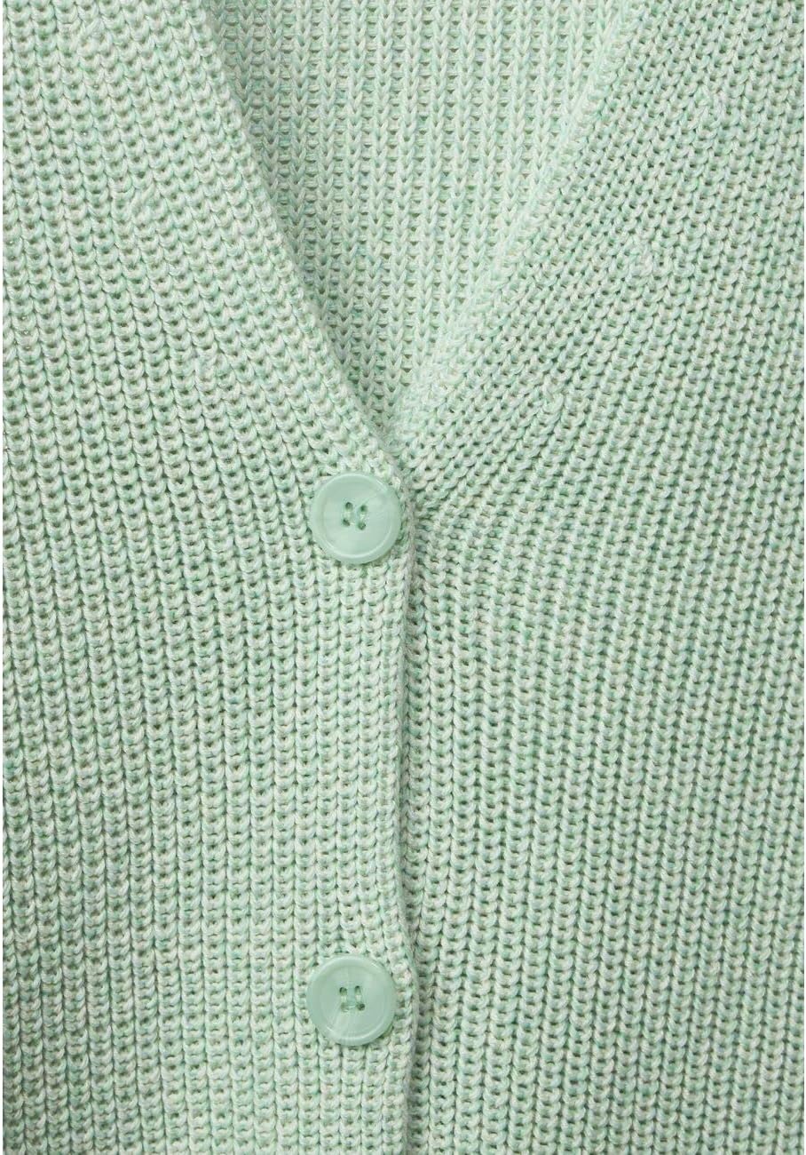 Street One Damen Grobstrick Cardigan 44 Hyper Brisk Green Melange, 44 Hyper Brisk Green Melange