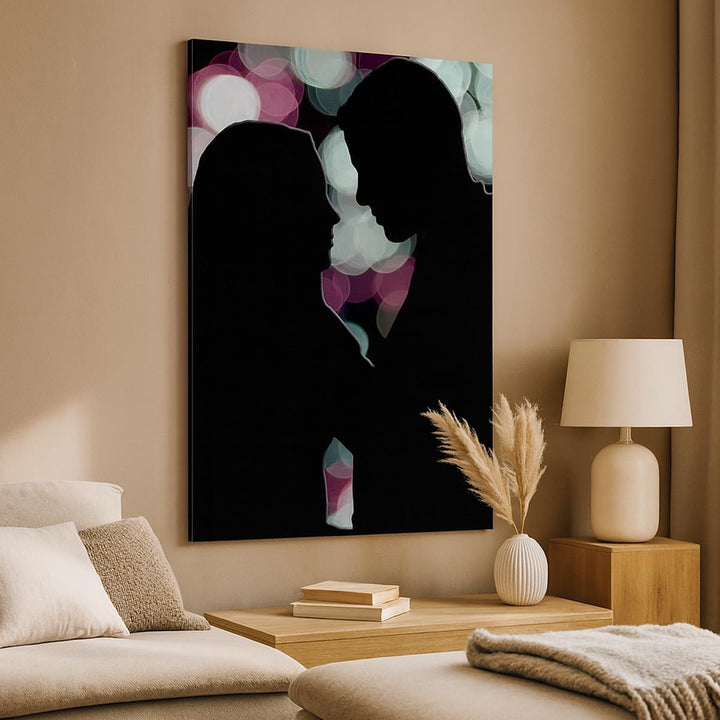 Bilder auf Leinwand Paar Liebe Beziehung Leinwandbild mit Rahmen 45x80cm Wandbilder Dekoration Wohnz