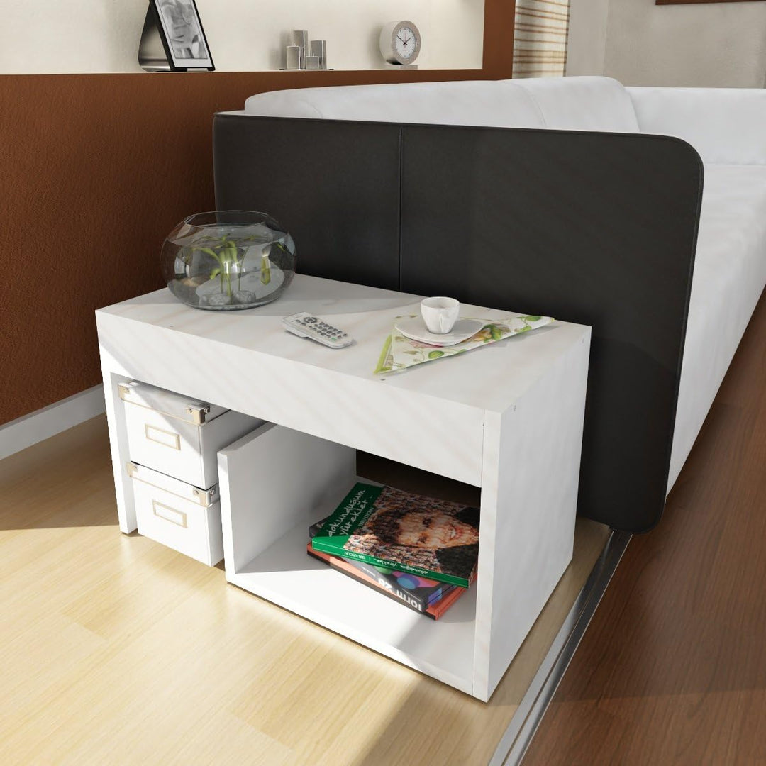 Alphamoebel moebel17 1551 Sister Couchtisch Beistelltisch Sofatisch Kaffeetisch, Dekotisch, mit Abla