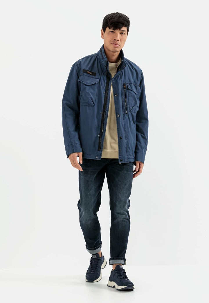 camel active Herren Blouson mit Stehkragen 56 Blau, 56 Blau