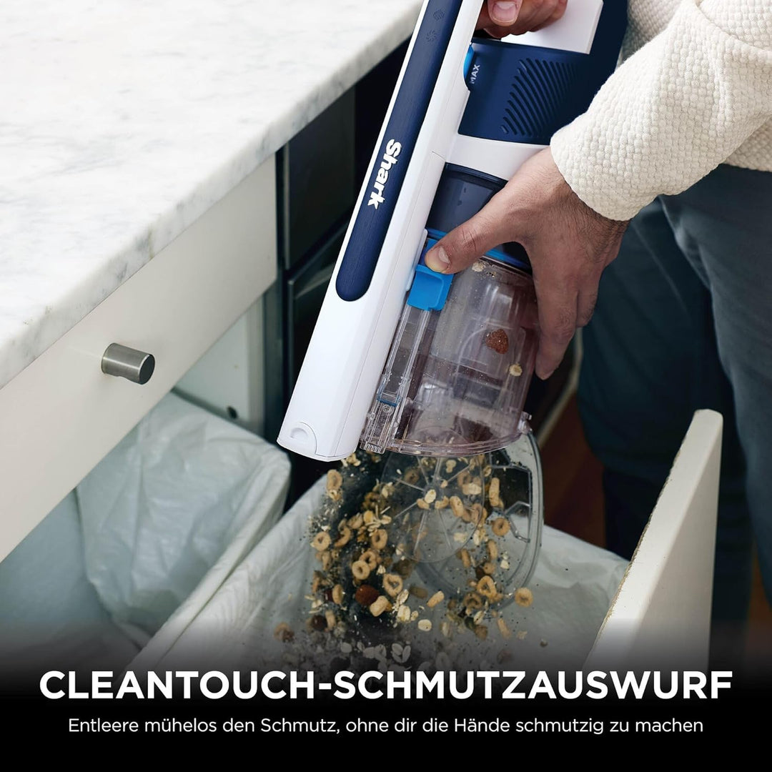 Shark PowerPro Akku-Staubsauger freistehend, bis 50 Min. Laufzeit, kabellos, beutellos, für Tierhaar