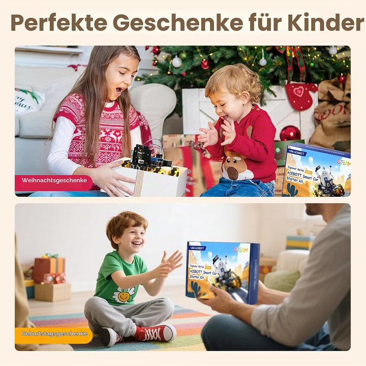 ACEBOTT Roboter Spielzeug für Kinder, Roboter Kinder mit 3-MP-Kamera, kompatibel mit Arduino und Scr