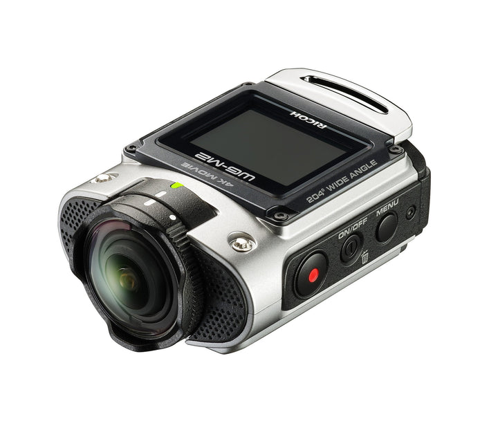 Ricoh WG-M2 kompakte und leichte Actioncam (4K-Video, 204 Grad Ultraweitwinkel-Objektiv) silber, sil
