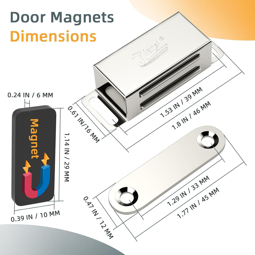 Magnetschnäpper Jiayi 20 Stück Tür Magnete für Schranktüren Magnetverschluss Schrank Magnete Türmagn