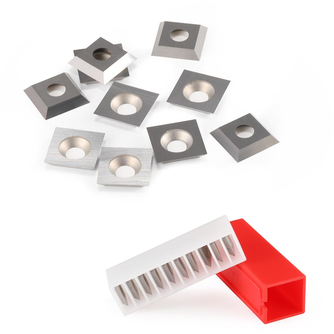 Trvoxviq Wendeplatten Wendemesser 10 Stück Ersatzklingen(12x12X2.2mm, 35°), Hartmetalleinsätze Vierk