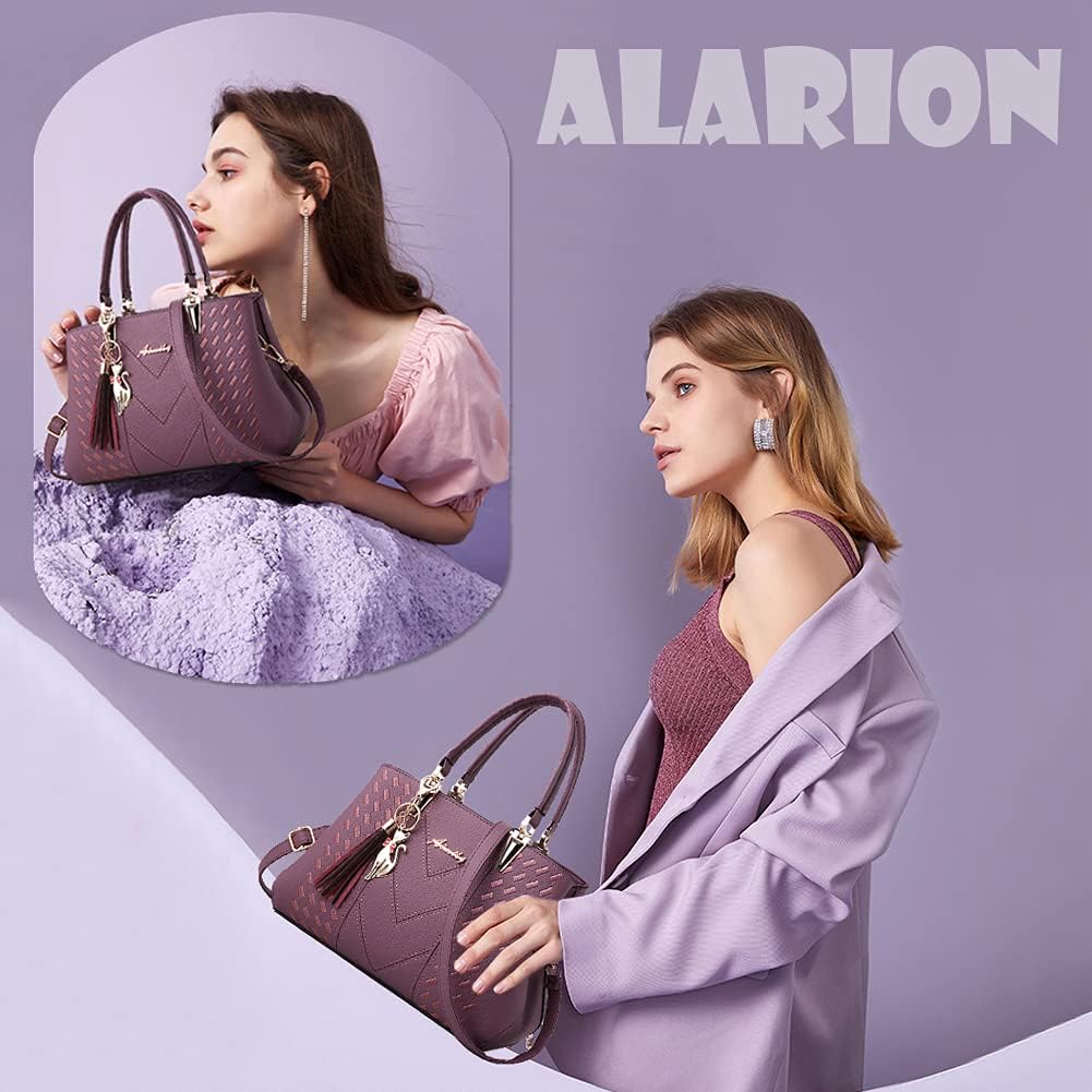 ALARION Damen Geldbörsen und Handtaschen Schultertasche Damen Designer Satchel Messenger Tote Bag Vi