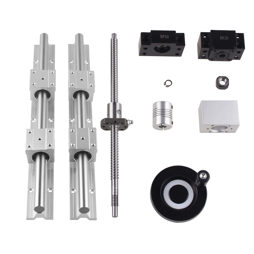 CNCYEAH Linearschiene 2 set SBR16-400 MM Linearführungsschienen und 1 Set Kugelumlaufspindel SFU1204
