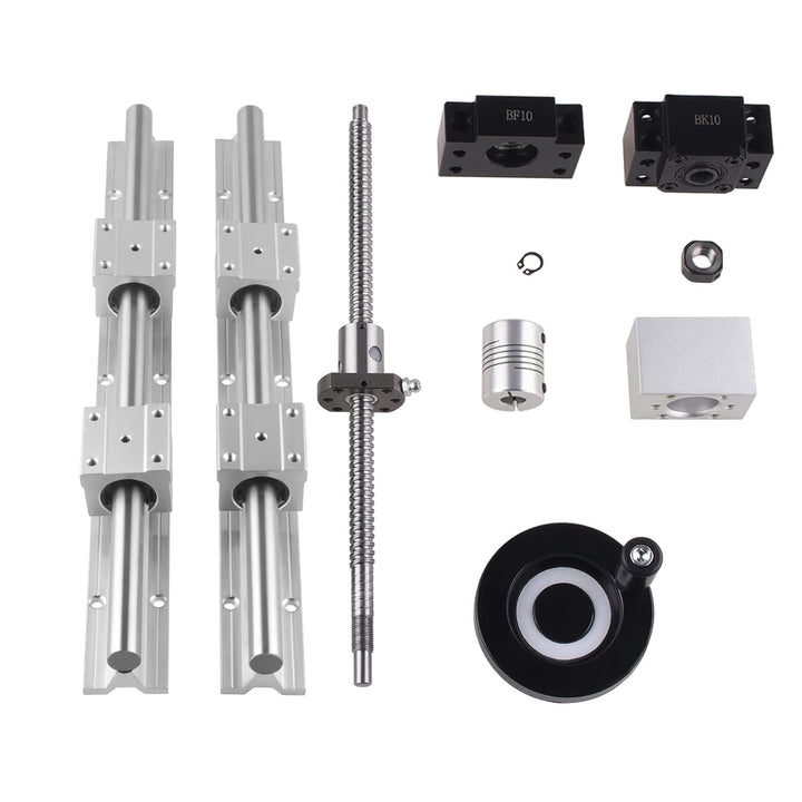 CNCYEAH Linearschiene 2 set SBR16-400 MM Linearführungsschienen und 1 Set Kugelumlaufspindel SFU1204