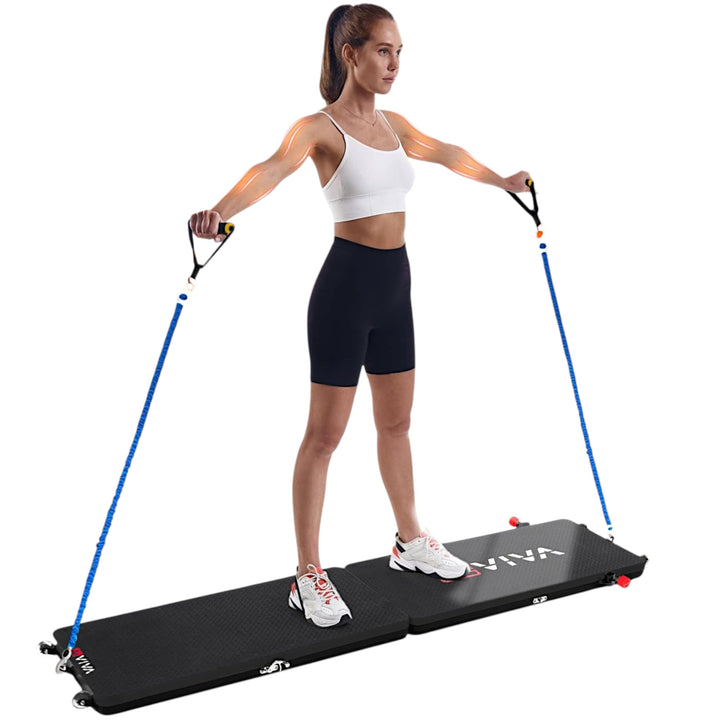 AsVIVA FB1 Liegestütz Board | Push-up Board & Fitness Board mit Liegestützgriffen, klappbar, für Hei