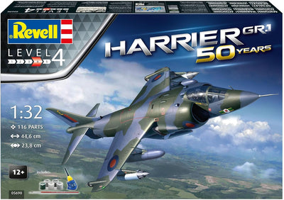 Revell RV05690 05690 5690 Hawker Harrier GR Mk.1 Geschenkset Kunststoff-Modellbausatz, mehrfarbig, 1