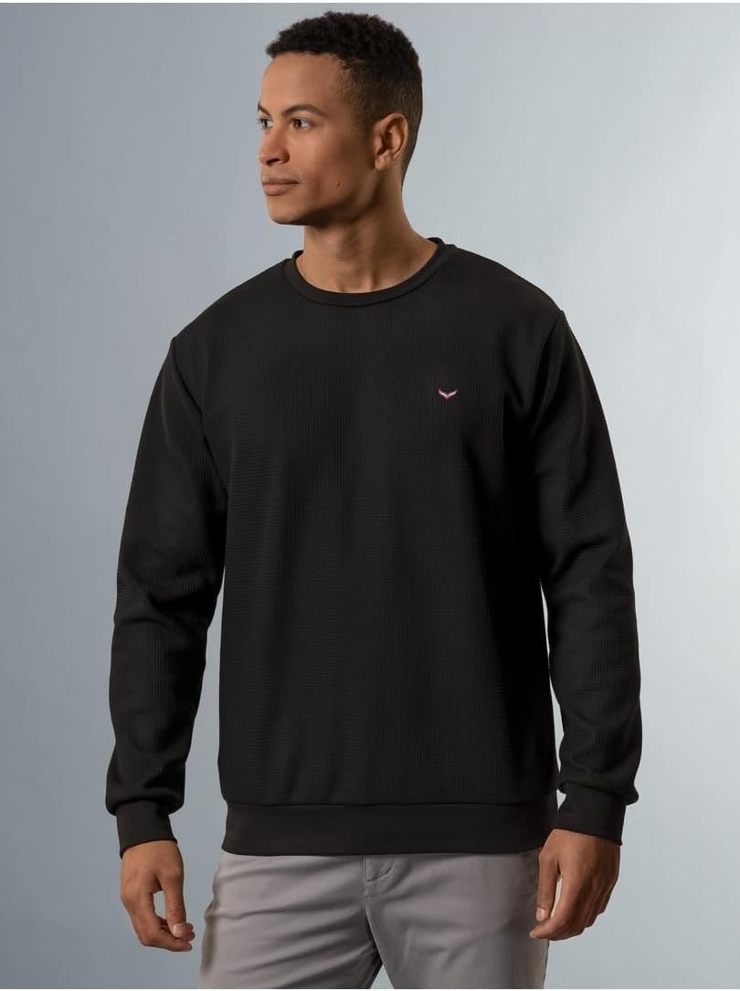 Trigema Herren Sweatshirt L Schwarz, L Schwarz
