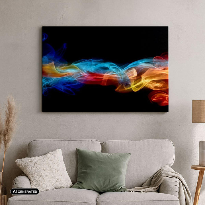 Bilder auf Leinwand Abstrakt luft bunt figur Leinwandbild 70x50cm Wandbilder Dekoration Wohnzimmer S