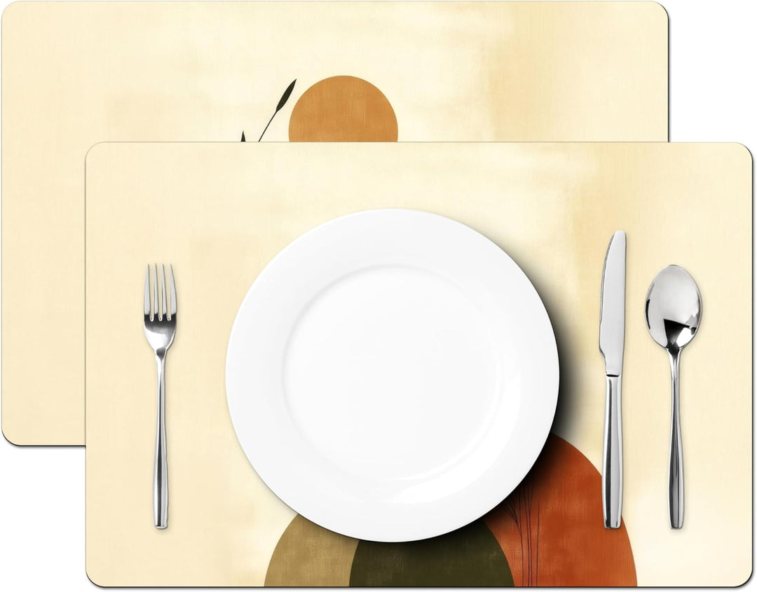 KitchenYeah© Platzsets Abwaschbar 6-Teilig 45x30 cm Tischsets Platzdeckchen Platzset Unterlage Tisch