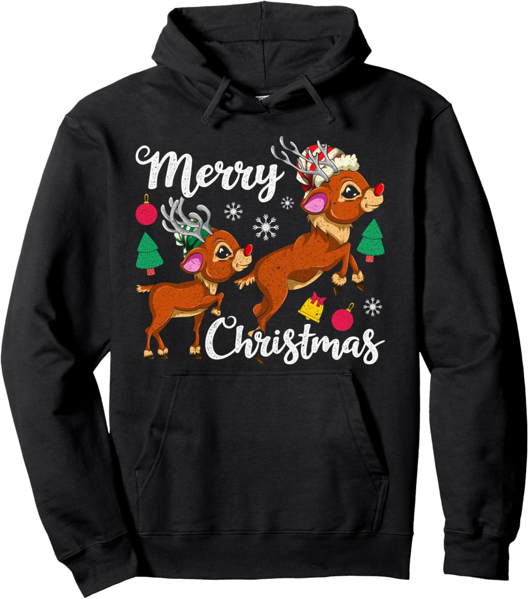 Christmas Pajama Geschenk für Kinder Rentier Pullover Hoodie