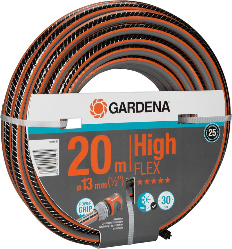 Gardena Comfort HighFLEX Schlauch 13 mm (1/2 Zoll), 20 m: Gartenschlauch mit Power-Grip-Profil, 30 b