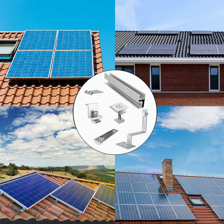 Photovoltaik Solar Halterung Ziegeldach Befestigungssystem 10 Module, Solarmodul Halterung Ziegeldac