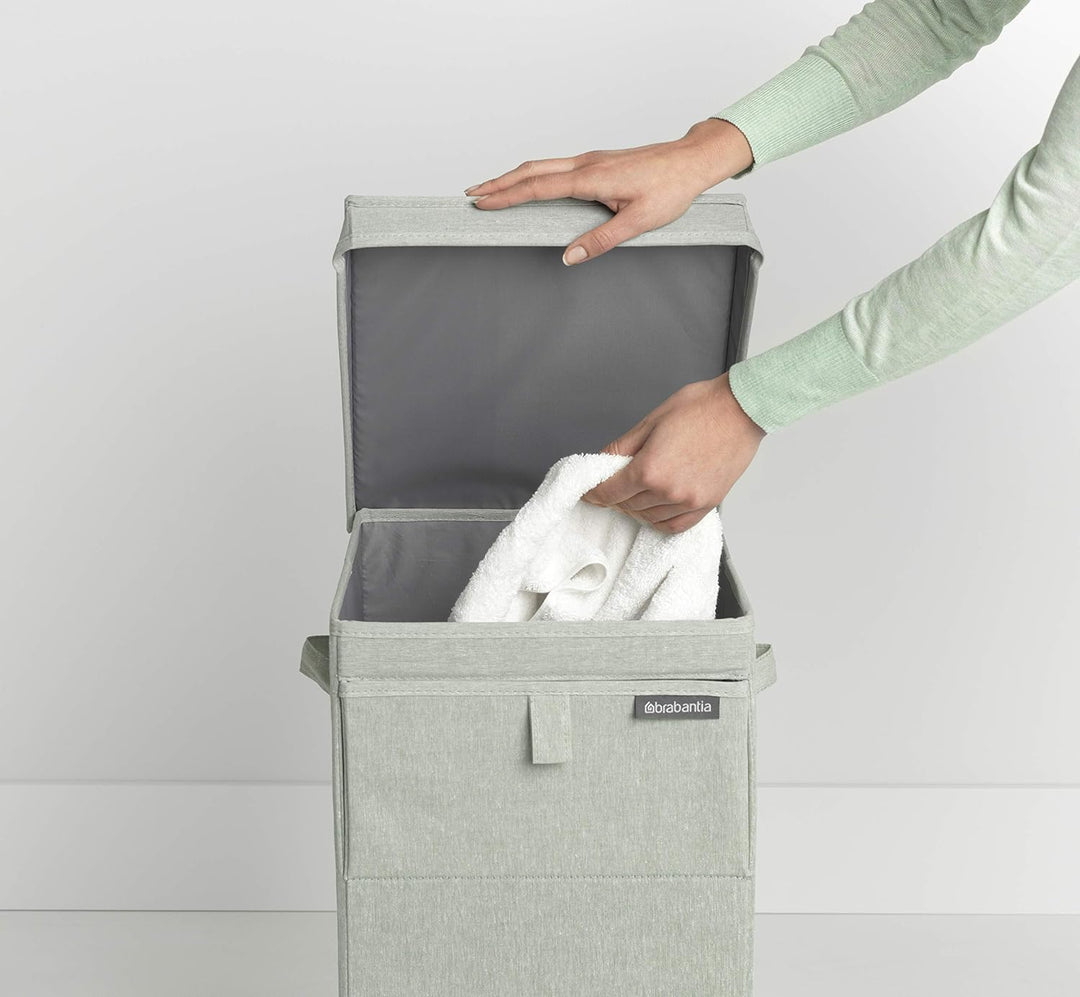 Brabantia - Wäschebox Stapelbar - Wäschekorb - Leicht zu befüllen und zu entleeren - Grosses Volumen