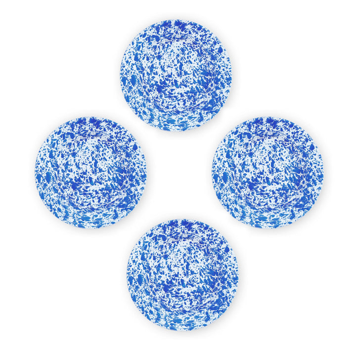 Crow Canyon Home Emailleware Speiseteller, 26 cm, Blau/Weiss Blau, Weiss, Blau, Weiss
