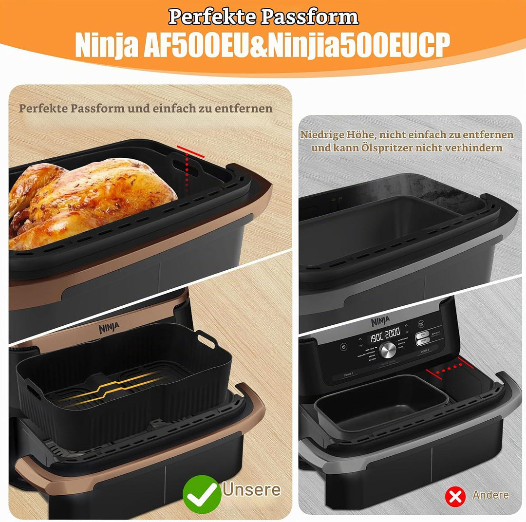 Zubehör für die Ninja Foodi FlexDrawer 10,4L Heissluftfritteuse AF500EU (20PCS),Silikonform für Airf