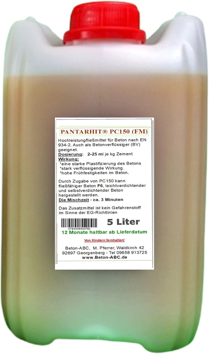 5 L Hochleistungsfliessmittel - Betonverflüssiger - PANTARHIT PC150