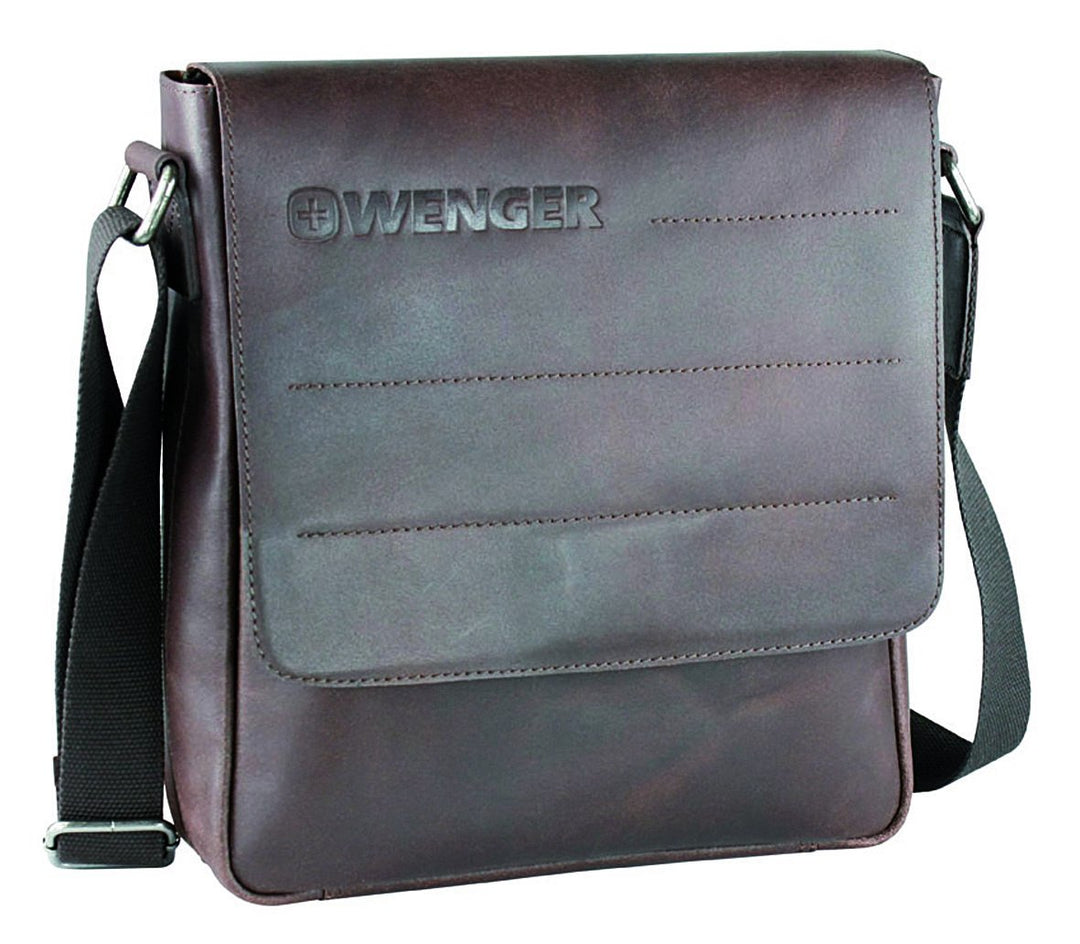 Wenger W29-02BR Überschlagtasche Medium Umhängetasche, Braun, Braun