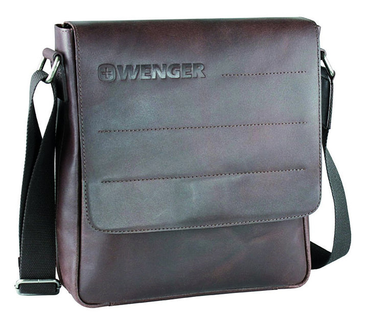 Wenger W29-02BR Überschlagtasche Medium Umhängetasche, Braun, Braun