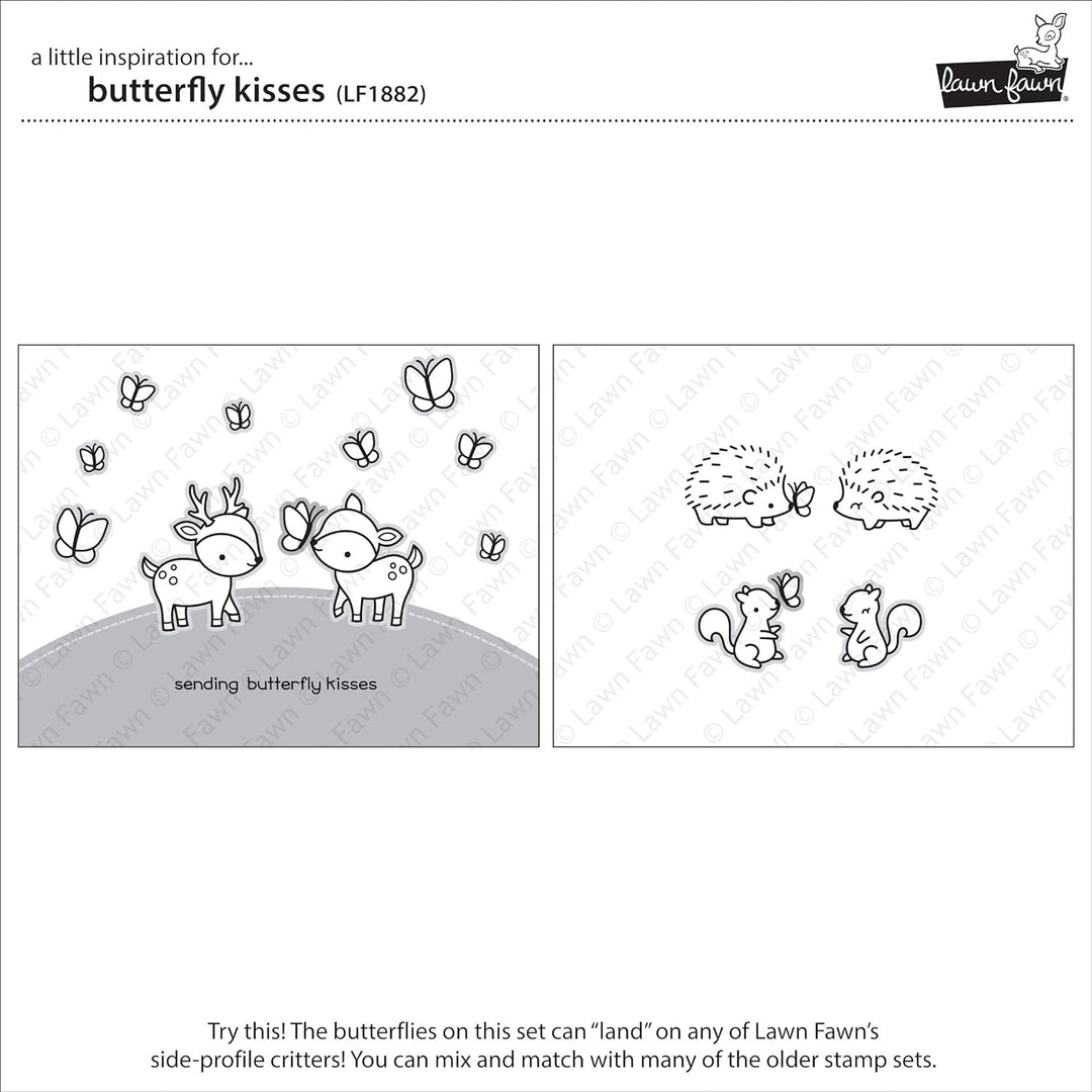 Lawn Fawn, Clear Stamp, Butterfly Kisses