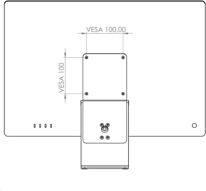 MonLines V089 VESA Adapter kompatibel mit Apple iMac 24 Zoll mit Standfuss
