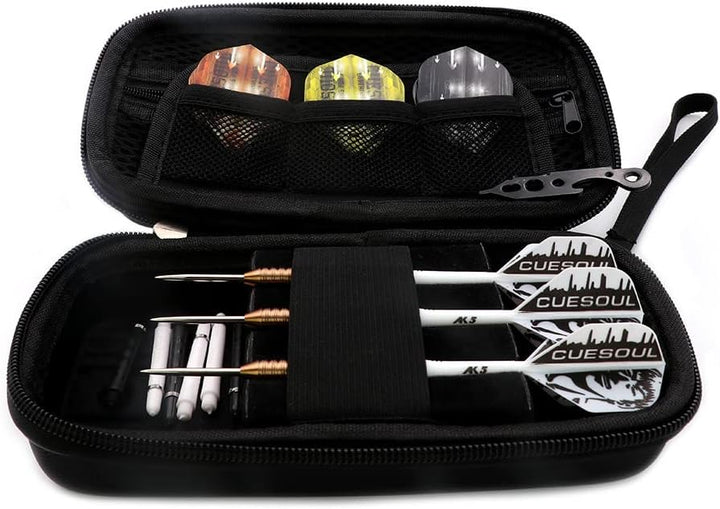 CUESOUL Big Beast 90% 26g/27g Steel Tip Tungsten Dart Set mit Dart Case 26g CSBB-90Y26K5, 26g CSBB-9