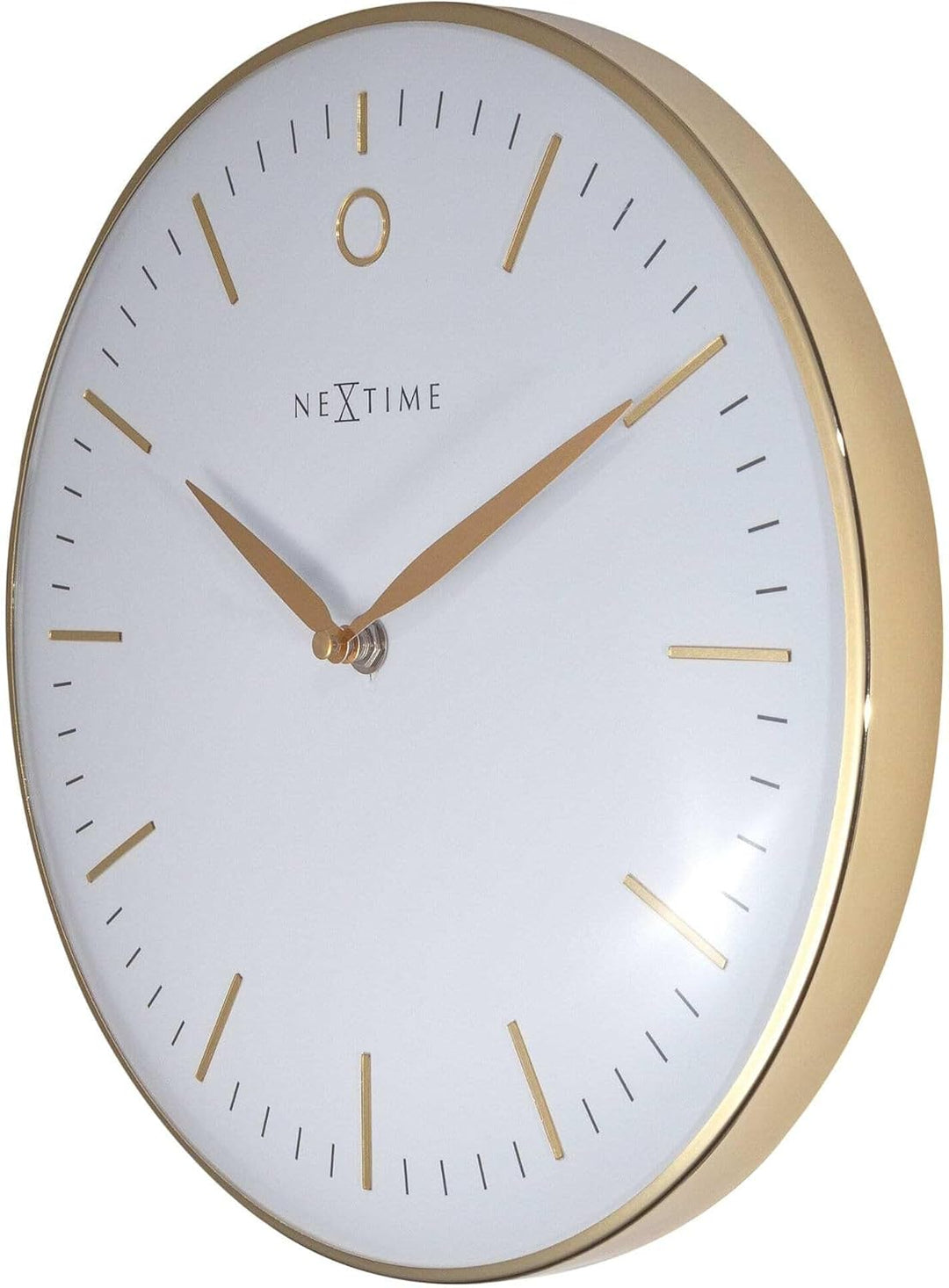 NeXtime Design Wanduhr Silent Weiss 30 cm Glamour Small 3256WI 30cm Weiss, 30cm Weiss