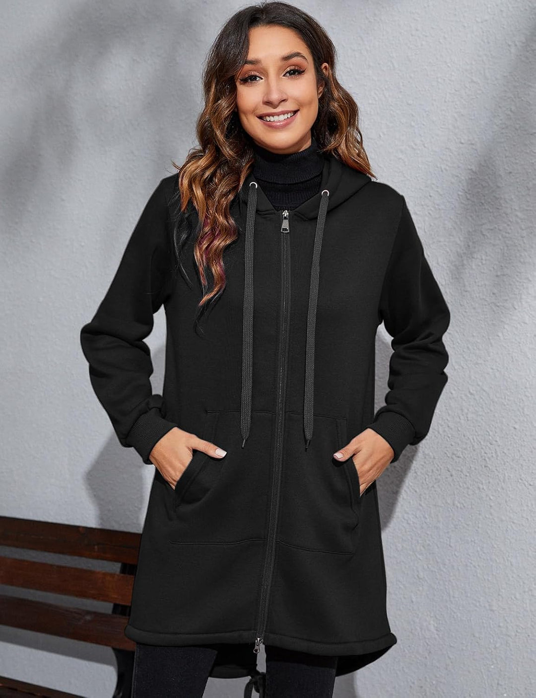 CMTOP Damen Sweatjacke Hoodie Kapuzenpullover mit Zipper Sweatshirt Jacke Langarm Pullover Kapuzenpu