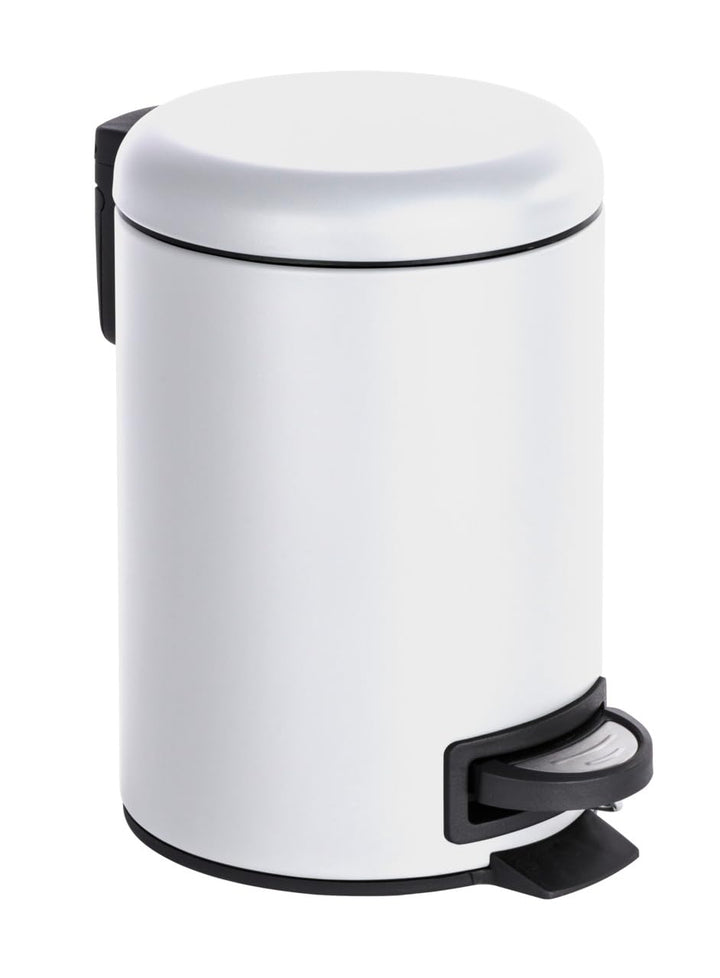 WENKO Kosmetik-Treteimer Leman Slateblue, 3 Liter, hochwertiger Badezimmer-Mülleimer, kleiner Abfall