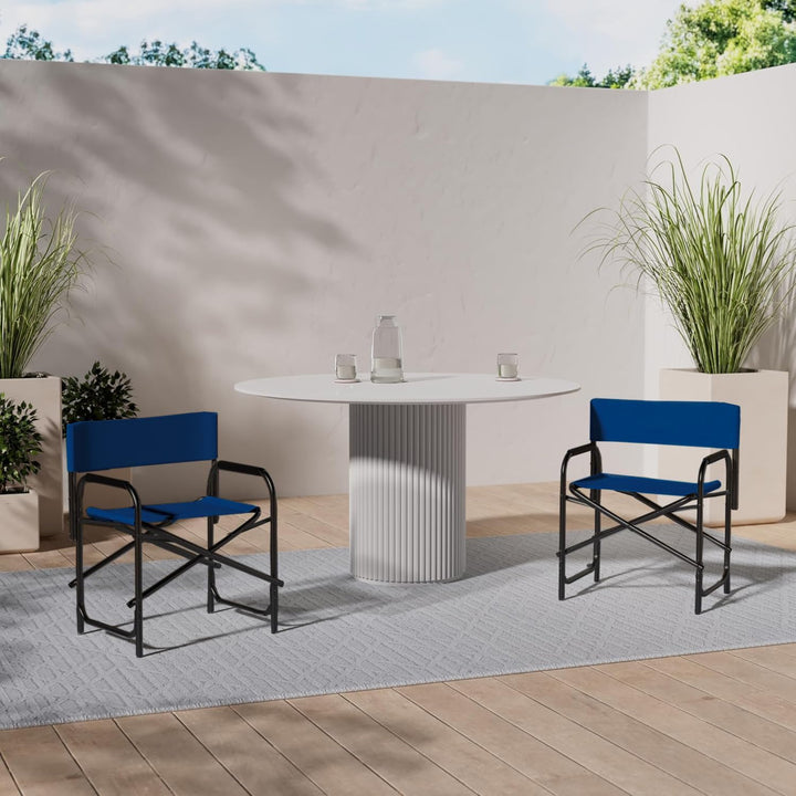 Baroni Home klappbarer Regiestuhl aus Stahlrohr, ergonomischer Klappstuhl mit Rückenlehne, faltbar u