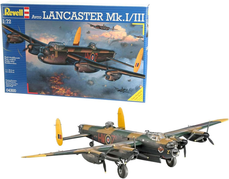 Revell REV-04300 Flugzeugbomber Avro Lancaster Mk.I/III, Flugzeugmodellbausatz, 10 Jahre to 99 Jahre