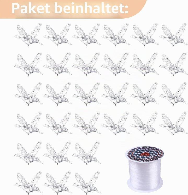 NUPTIO 30 Stücke DIY Fliegenden Vogel Dekorative Decke Hängen Ornamente Weihnachtsbaum für Zuhause K