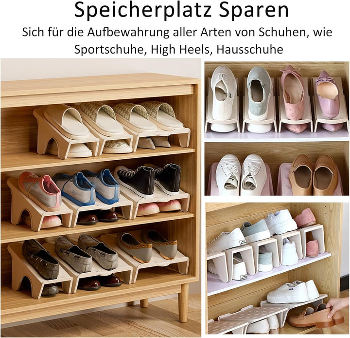VIQIHEOE Schuhschlitze Organizer, 8 Stück rutschfest Schuhhalter, Schuh Organizer Schublade, Platzsp