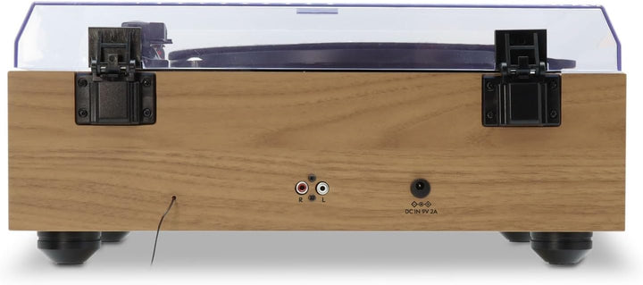 Mooov 477365 HiFi-Mikrosystem mit Radio, CD-Player und Vinyl-Plattenspieler mit 33, 45, 78 U/min, Bl