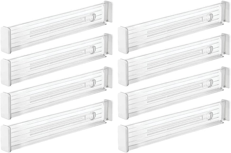 mDesign 8er-Set verstellbarer Schubladeneinsatz – praktischer Schubladen Organizer für Schrank und K