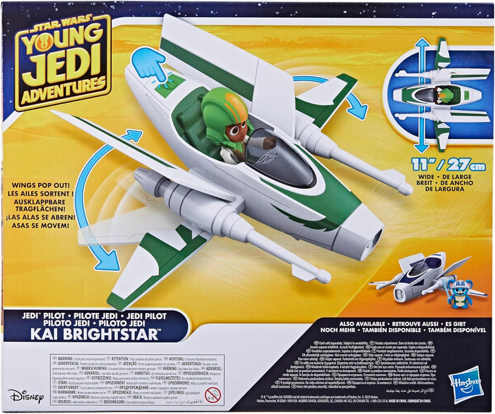 Star Wars F8014 EIGENSCHAFTSFAHRZEUG NORDOSTEN Kai Brightstar Jedi Fahrer, Figur mit Raumschiff, Ska