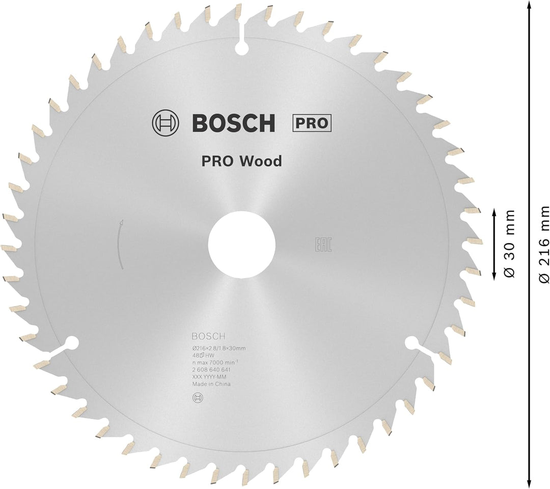 Bosch Accessories Bosch Professional 1x Kreissägeblatt Optiline Wood (Sägeblatt für Holz, Ø 216 x 30