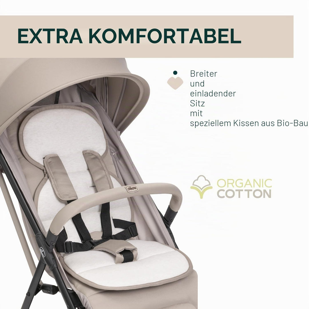 Chicco Kinderwagen Taormina, Ab Geburt bis 22 Kg, Praktisch und leicht, Zusammenklappbarer Buggy, Ki