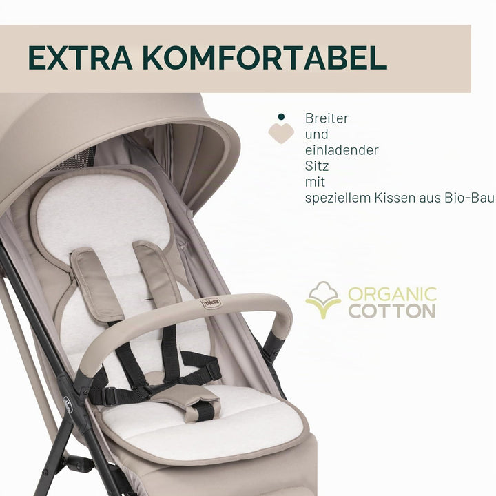 Chicco Kinderwagen Taormina, Ab Geburt bis 22 Kg, Praktisch und leicht, Zusammenklappbarer Buggy, Ki