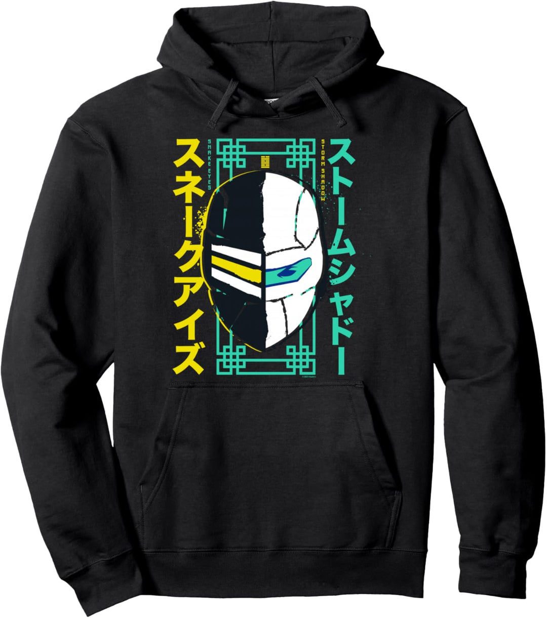 Snake Eyes Storm Shadow Ninja Split Face Pullover Hoodie