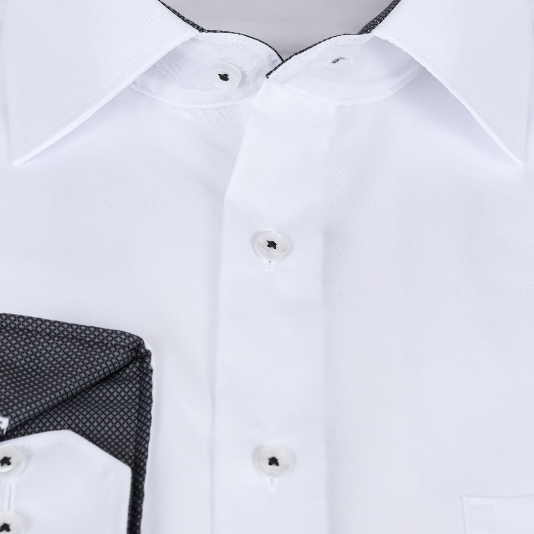ETERNA Hemd Langarm | Comfort Fit | Bügelfrei, Knitterfrei | 100% Baumwolle 47 *Weiss-(00), 47 *Weis